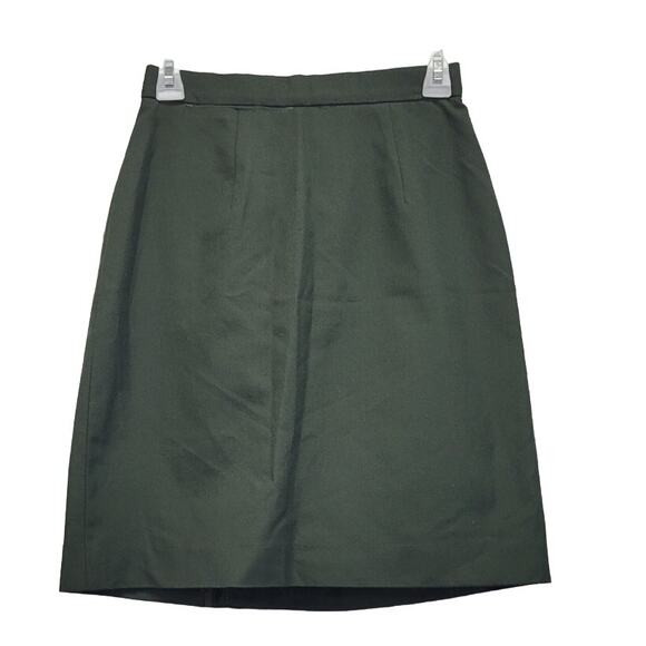 DSCP Omega Apparel Womens Size 8MT Olive Green Polyester Wool Pencil Skirt - Picture 1 of 4